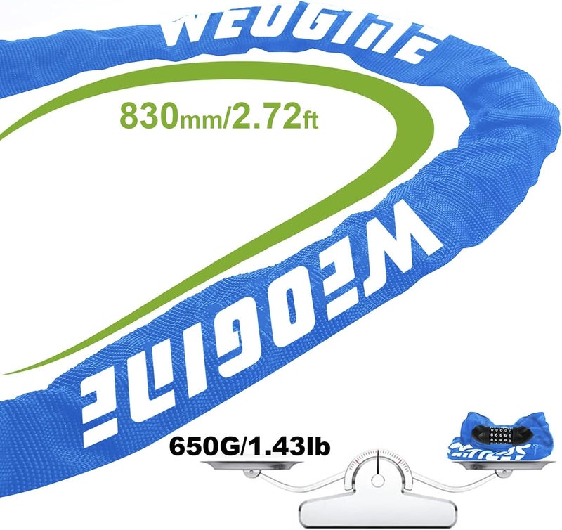 Weogine Bike Lock with Numbers and high Security Level, Bike Chain Lock, Bicycle Locks, 5 Digit Combination Lock for Bike, Bicycle, Scooter, Motorcycle, Door, Gate, Fence - Image 5